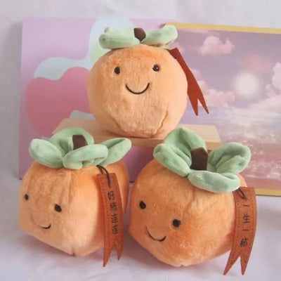 Plushie Cartoon Chinese Persimmon, 10" | 25 cm plush toy – – – Image 1 | Plushie Produce