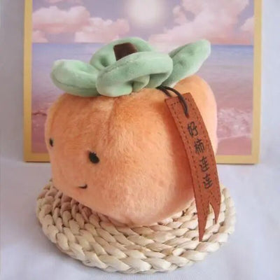 Plushie Cartoon Chinese Persimmon, 10" | 25 cm plush toy – – – Image 2 | Plushie Produce