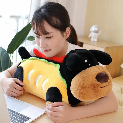 Plushie Dog as a Hot Dog, 12-22" | 30-55 cm plush toy – – – Image 1 | Plushie Produce