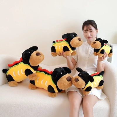 Plushie Dog as a Hot Dog, 12-22" | 30-55 cm plush toy – – – Image 4 | Plushie Produce