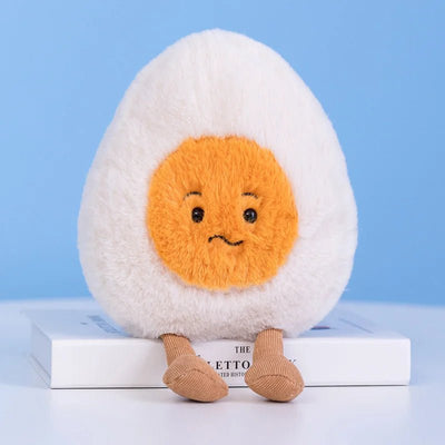 Plushie Emotional Hard-Boiled Egg, 9" | 23 cm plush toy – – confused egg – Image 3 | Plushie Produce