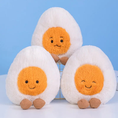 Plushie Emotional Hard-Boiled Egg, 9" | 23 cm plush toy – – – Image 1 | Plushie Produce