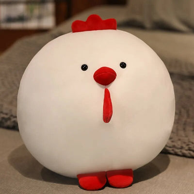 Plushie Fat Squishy Chicken, Two Colors, 10-14" | 25-35 cm plush toy – – White – Image 4 | Plushie Produce