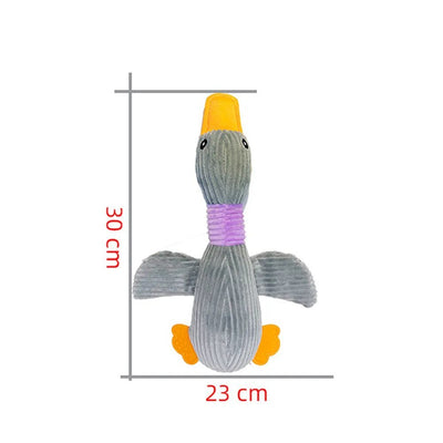 Plushie Goose Squeaky Dog Chew Toy, Four Colors, 12" | 30 cm plush toy – – – Image 3 | Plushie Produce