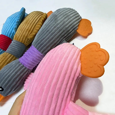 Plushie Goose Squeaky Dog Chew Toy, Four Colors, 12" | 30 cm plush toy – – – Image 4 | Plushie Produce