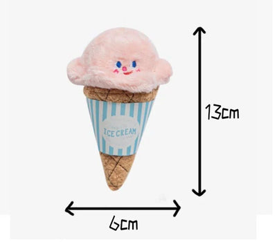 Plushie Ice Cream Cone Dog Sniffing Toy, Two Flavors, 5" | 13 cm plush toy – – – Image 8 | Plushie Produce
