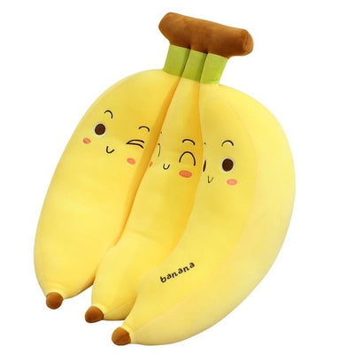 Plushie Jumbo Cartoon Bunch of Three Bananas, 1.1-2.3' | 35-70 cm plush toy – – – Image 1 | Plushie Produce