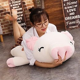 Plushie Jumbo Marshmallow Pig with Optional Blanket, 18-30" | 45-75 cm plush toy – – – Image 6 | Plushie Produce