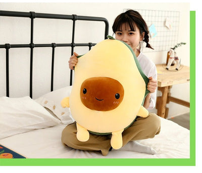 Plushie Jumbo Smiling Avocado, 12-24" | 30-60 cm plush toy – – – Image 5 | Plushie Produce
