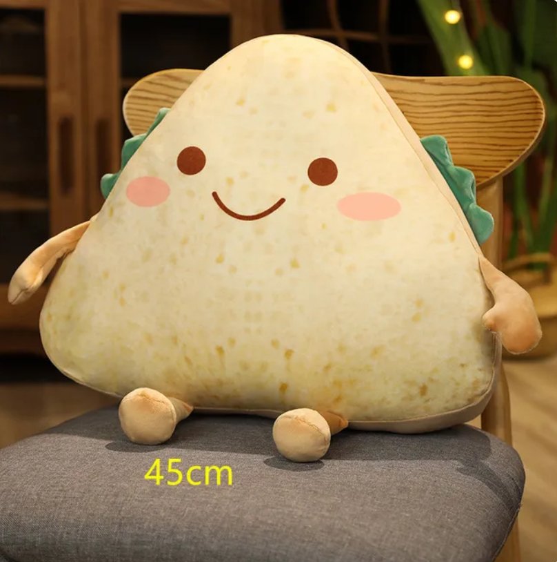 Kawaii Sandwich Slice Plushie: Four Styles, 12-18 in | 30-45 cm