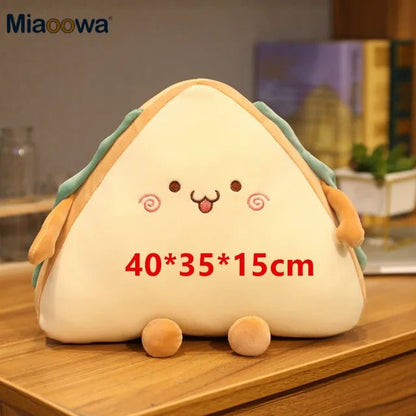 Kawaii Sandwich Slice Plushie: Four Styles, 12-18 in | 30-45 cm