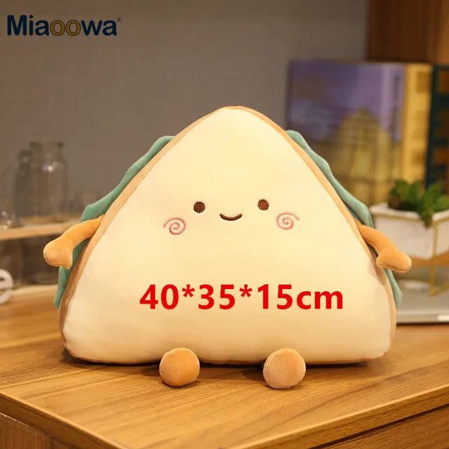 Kawaii Sandwich Slice Plushie: Four Styles, 12-18 in | 30-45 cm