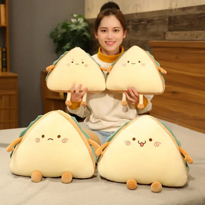 Plushie Kawaii Tranche de Sandwich en Peluche : Quatre Styles, 12-18 pouces | 30-45 cm