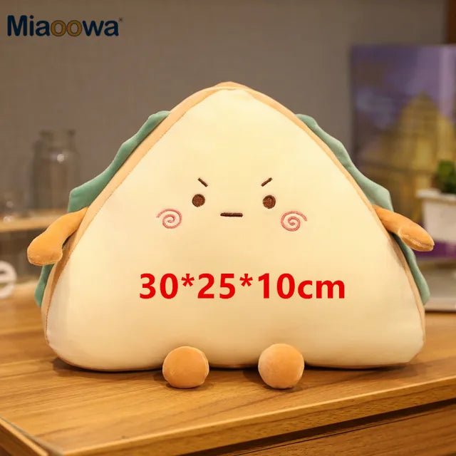 Kawaii Sandwich Slice Plushie: Cuatro estilos, 12-18 pulgadas | 30-45 centímetros