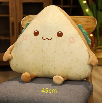 Plushie Kawaii Fetta di Sandwich Plushie: Quattro Stili, 12-18 in | 30-45 centimetri