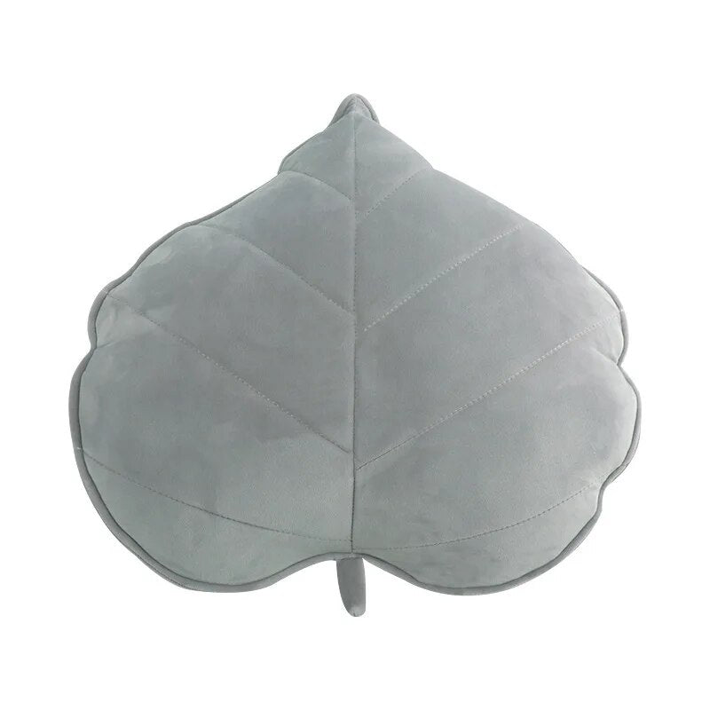 Plushie Large Realistic Leaf Throw Pillow, 11 Colors, 5-20" | 13-50 cm plush toy – – light grey – Image 4 | Plushie Produce