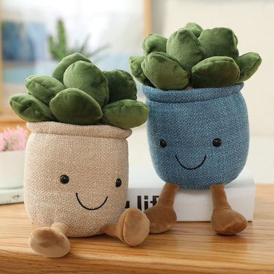 Plushie Potted Cartoon Succulents, 3 Colors, 10" | 25 cm plush toy – – – Image 6 | Plushie Produce