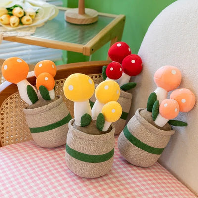 Plushie Potted Mushrooms, 9" | 23 cm plush toy – – – Image 1 | Plushie Produce