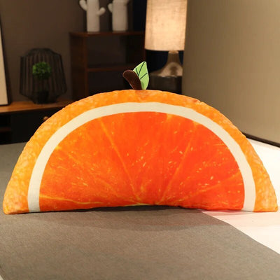 Plushie Realistic Fruit Slice Pillow, Three Fruits, 2.5' | 75 cm plush toy – – Orange – Image 3 | Plushie Produce