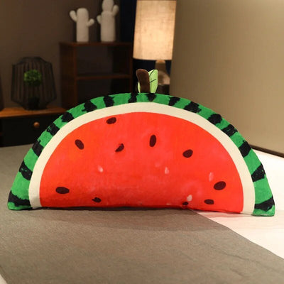 Plushie Realistic Fruit Slice Pillow, Three Fruits, 2.5' | 75 cm plush toy – – Watermelon – Image 1 | Plushie Produce