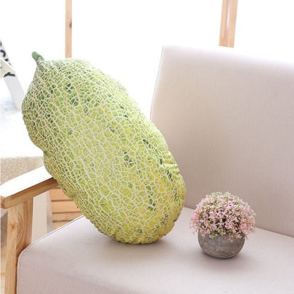 Plushie Realistic Fruit Throw Pillows, Six Fruits, 1.5-2.3' | 45-70cm plush toy – – Cantaloupe – Image 9 | Plushie Produce