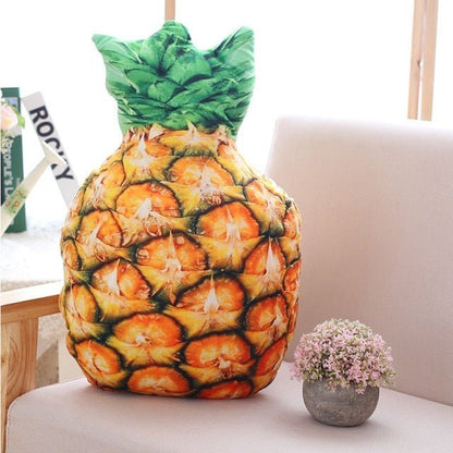 Plushie Realistic Fruit Throw Pillows, Six Fruits, 1.5-2.3' | 45-70cm plush toy – – Pineapple – Image 11 | Plushie Produce