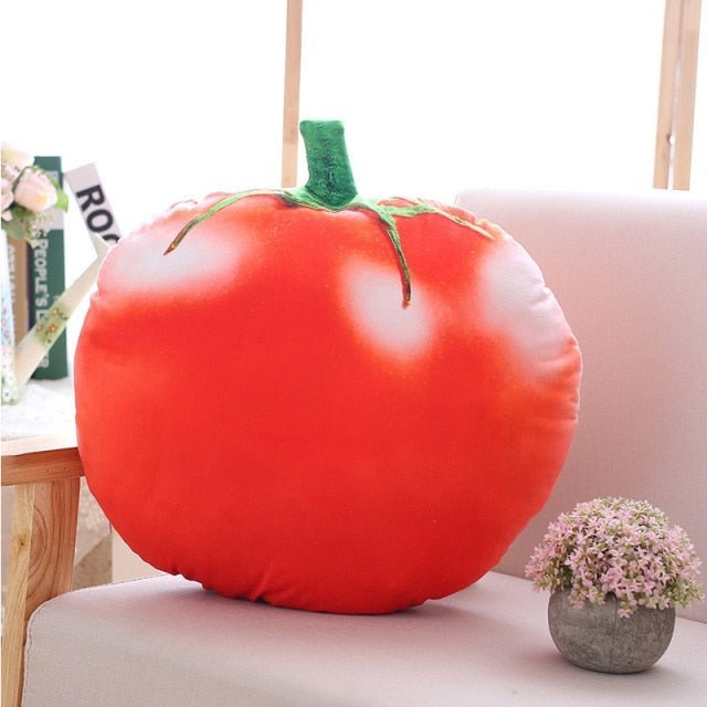 Plushie Realistic Fruit Throw Pillows, Six Fruits, 1.5-2.3' | 45-70cm plush toy – – Tomato – Image 3 | Plushie Produce