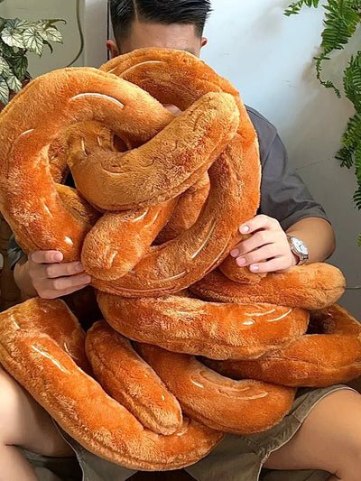 Plushie Realistic Giant Pretzel, 18" | 45 cm plush toy – – – Image 2 | Plushie Produce