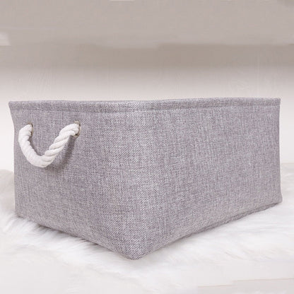 Natural Linen Foldable Plushie Toy Basket - Plush Produce