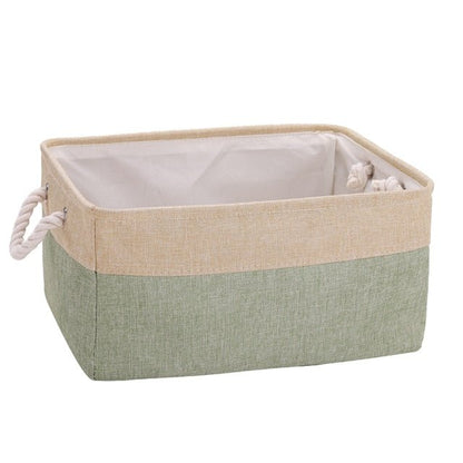 Natural Linen Foldable Plushie Toy Basket - Plush Produce