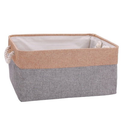 Natural Linen Foldable Plushie Toy Basket - Plush Produce