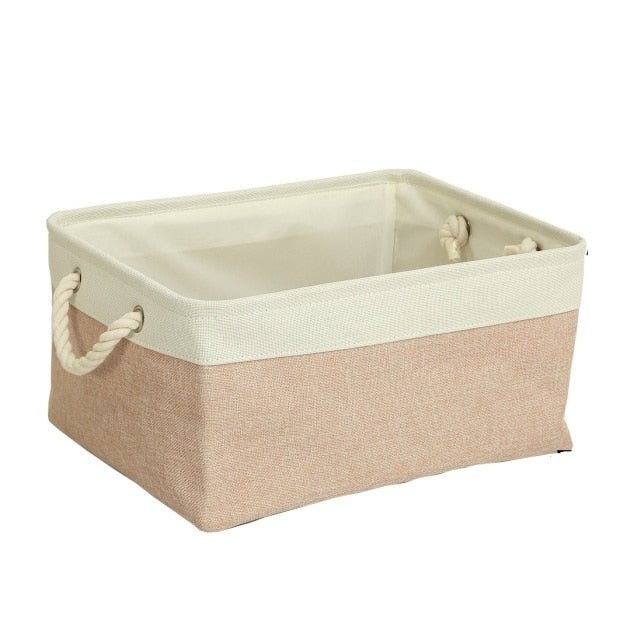 Natural Linen Foldable Plushie Toy Basket - Plush Produce