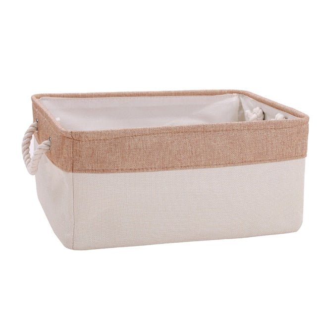 Natural Linen Foldable Plushie Toy Basket - Plush Produce