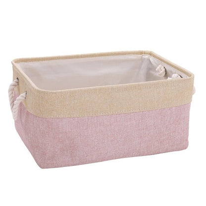 Natural Linen Foldable Plushie Toy Basket - Plush Produce