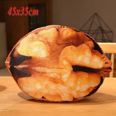 Realistic Food Nut Throw Pillow, 16-22" | 40-55 cm plush toy – – Walnut – Image 1 | Plushie Produce