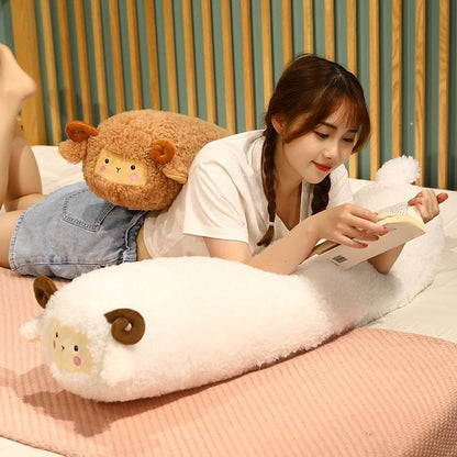 Sheep Body Pillow Plushie, Two Colors, 2.6-3.9' | 80-120 cm plush toy – – – Image 4 | Plushie Produce